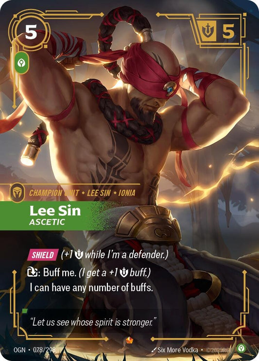 Image for Lee Sin - Ascetic (078/298) - Riftbound: League of Legends Trading Card Game
