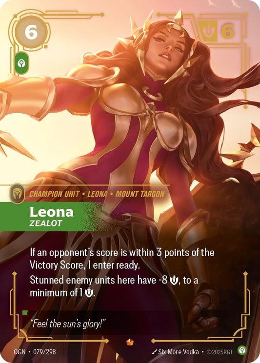 Image for Leona - Zealot (079/298) - Riftbound: League of Legends Trading Card Game
