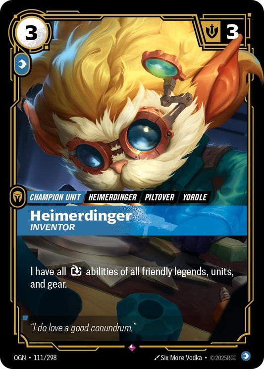 Image for Heimerdinger - Inventor (111/298) - Riftbound: League of Legends Trading Card Game
