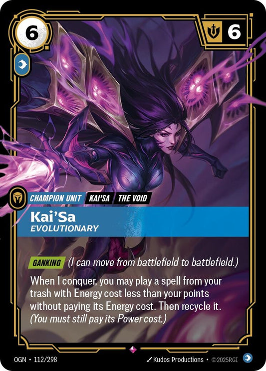 Image for Kai'Sa - Evolutionary (112/298) - Riftbound: League of Legends Trading Card Game