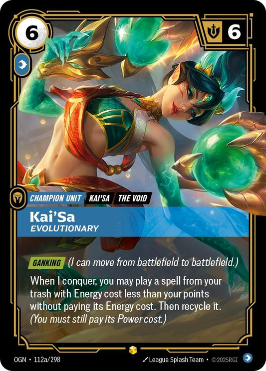 Image for Kai'Sa - Evolutionary (Alternate Art) (112a/298) - Riftbound: League of Legends Trading Card Game