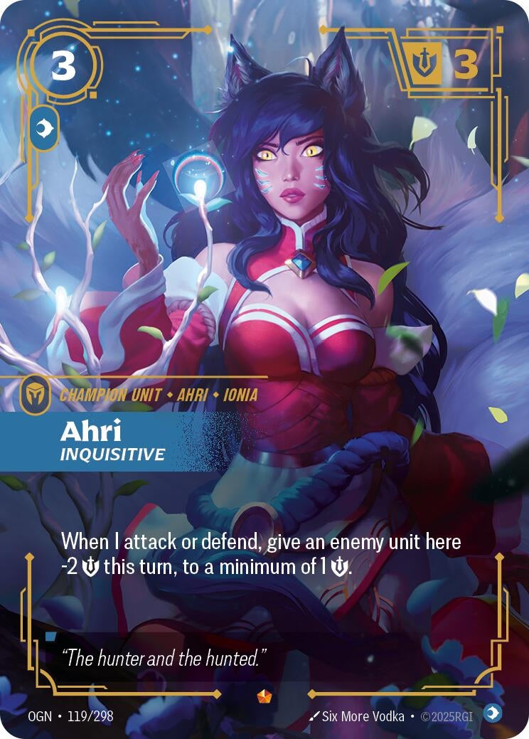 Image for Ahri - Inquisitive (119/298) - Riftbound: League of Legends Trading Card Game