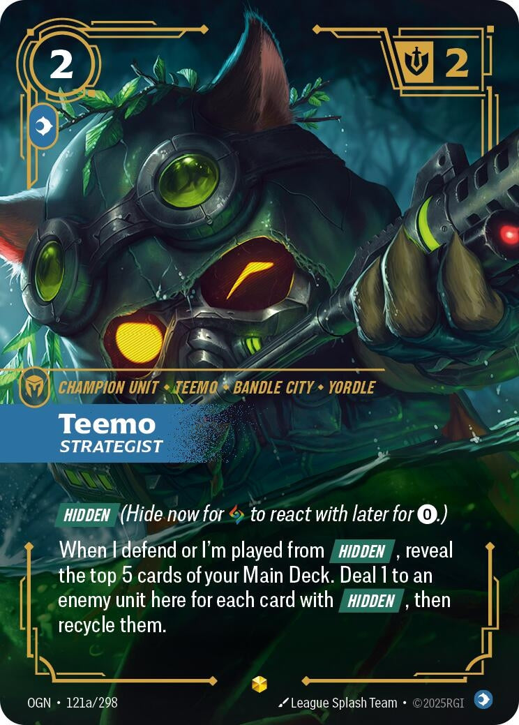 Image for Teemo - Strategist (Alternate Art) (121a/298) - Riftbound: League of Legends Trading Card Game