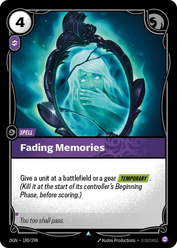 Image for Fading Memories (180/298) - Riftbound: League of Legends Trading Card Game