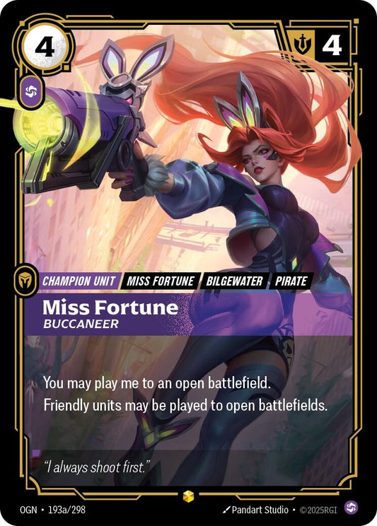 Image for Miss Fortune - Buccaneer (Alternate Art) (193a/298) - Riftbound: League of Legends Trading Card Game