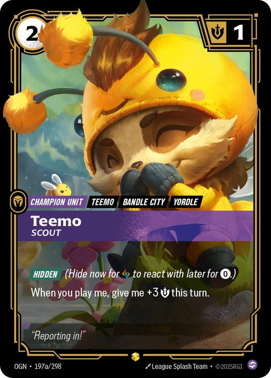 Image for Teemo - Scout (Alternate Art) (197a/298) - Riftbound: League of Legends Trading Card Game