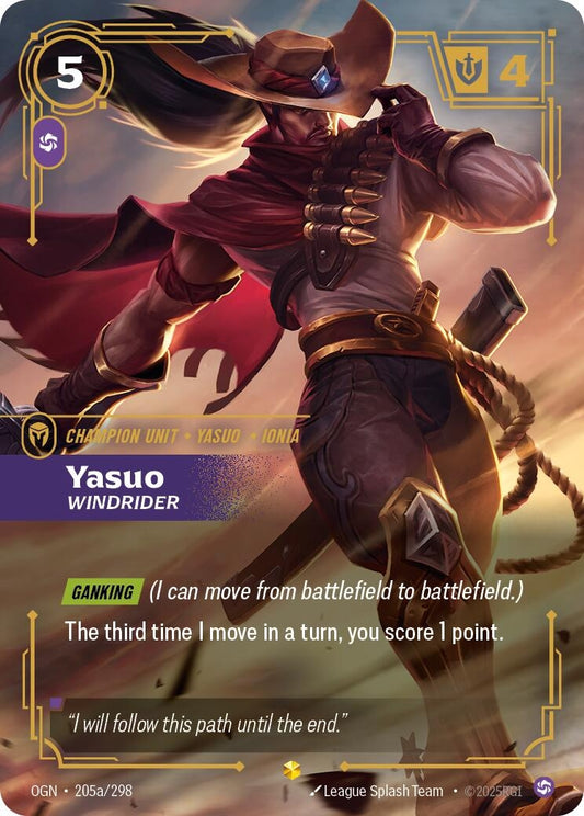 Image for Yasuo - Windrider (Alternate Art) (205a/298) - Riftbound: League of Legends Trading Card Game