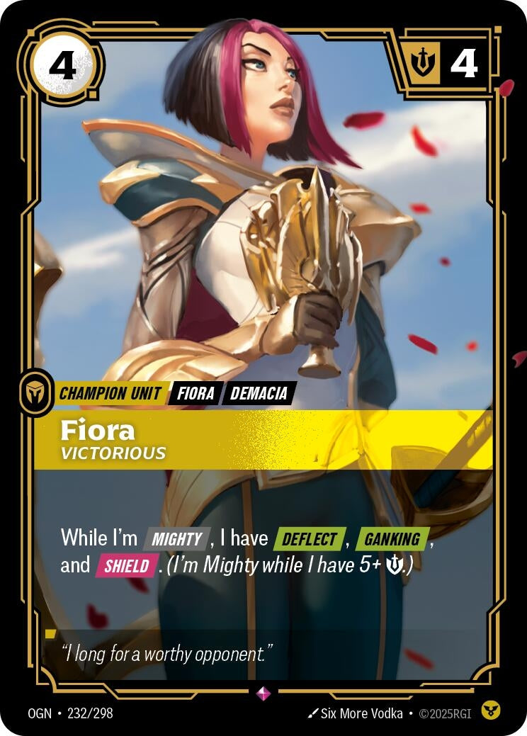 Image for Fiora - Victorious (232/298) - Riftbound: League of Legends Trading Card Game