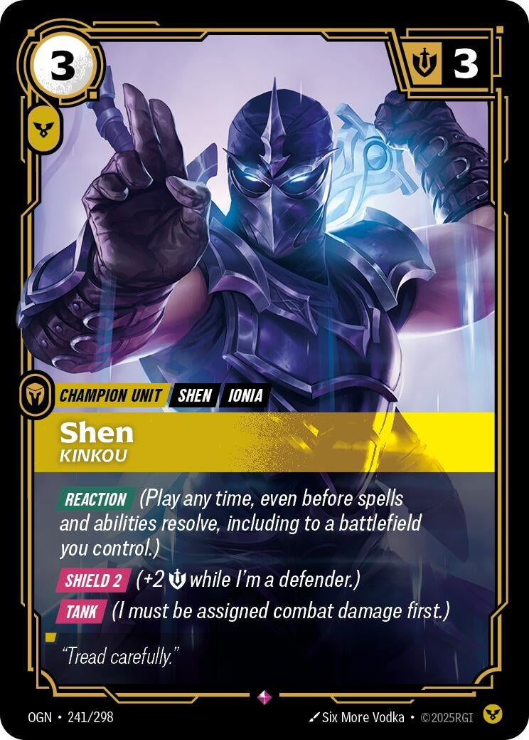 Image for Shen - Kinkou (241/298) - Riftbound: League of Legends Trading Card Game