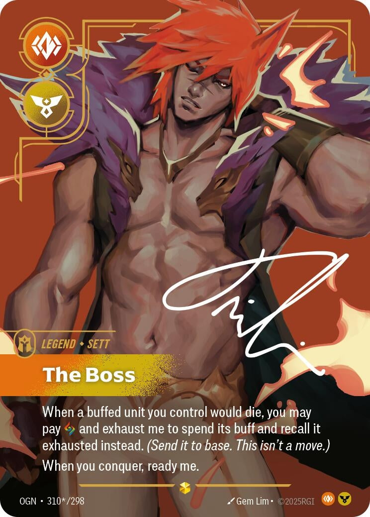 Image for Sett - The Boss (Alternate Art) (310*/298) - Riftbound: League of Legends Trading Card Game