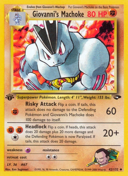 Image for Giovanni's Machoke (042/132) - Pokemon